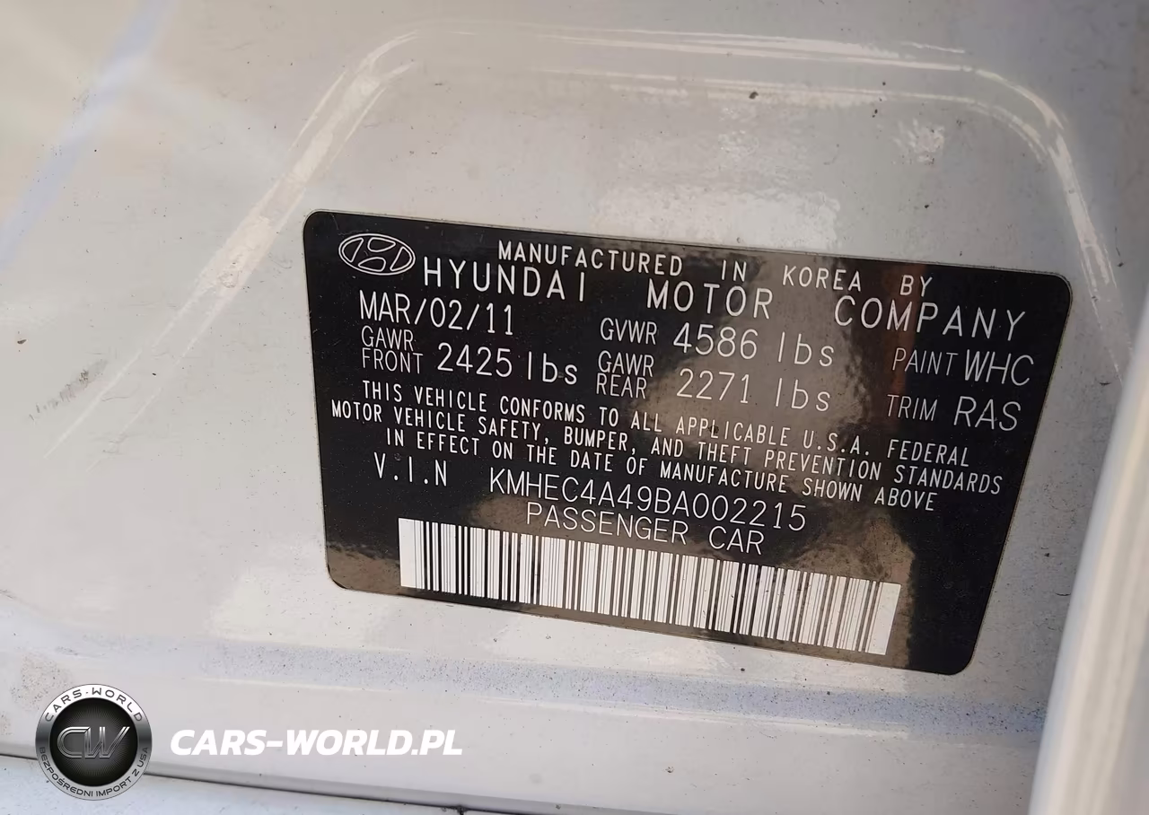 2011 Hyundai Sonata Hybrid VIN:KMHEC4A49BA002215 - 9