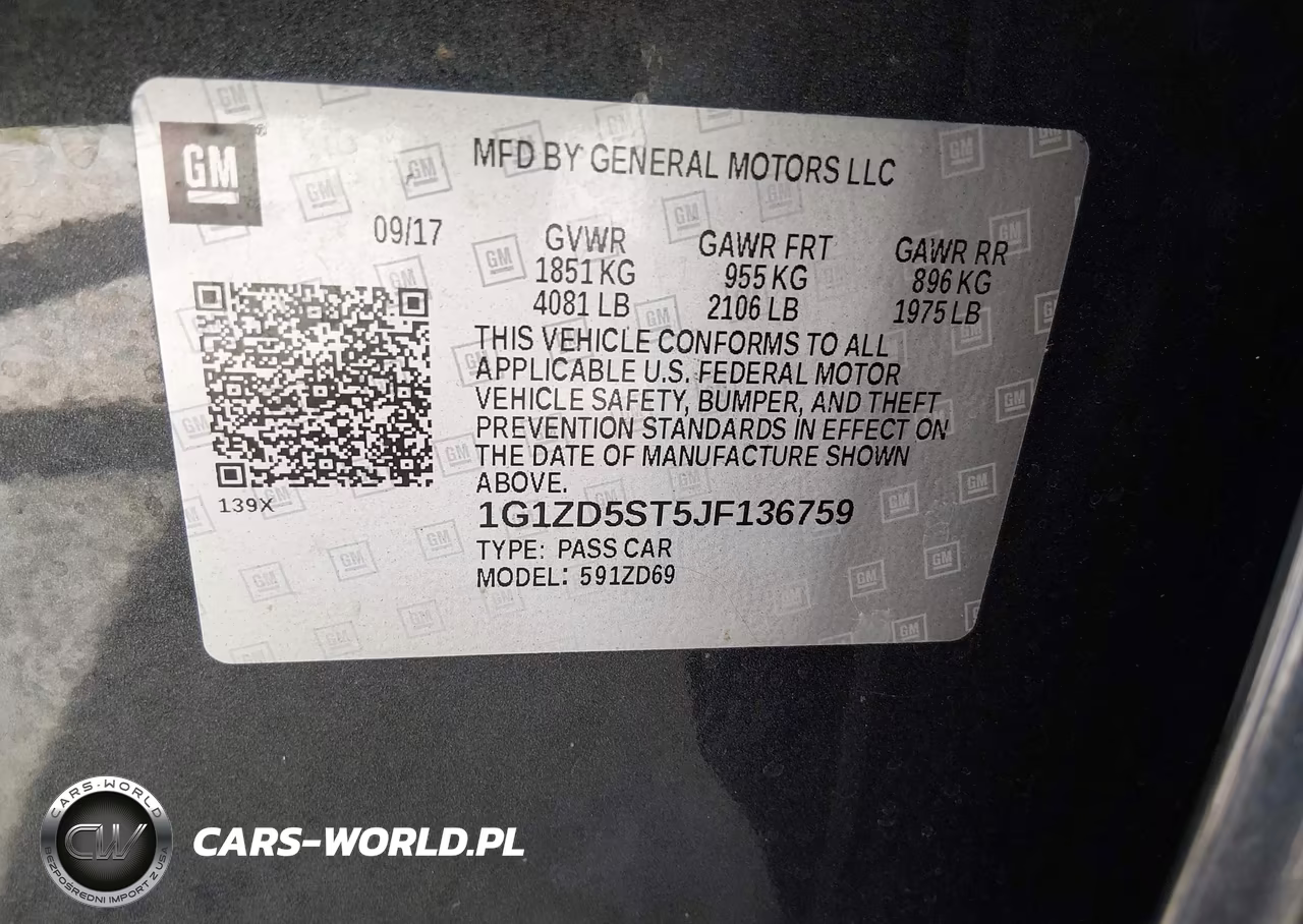 2018 Chevrolet Malibu Lt VIN:1G1ZD5ST5JF136759 - 9