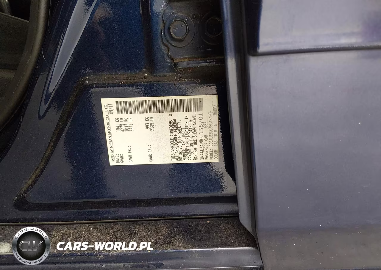 2012 Nissan Altima 2.5 S VIN:1N4AL2AP8CC155701 - 9