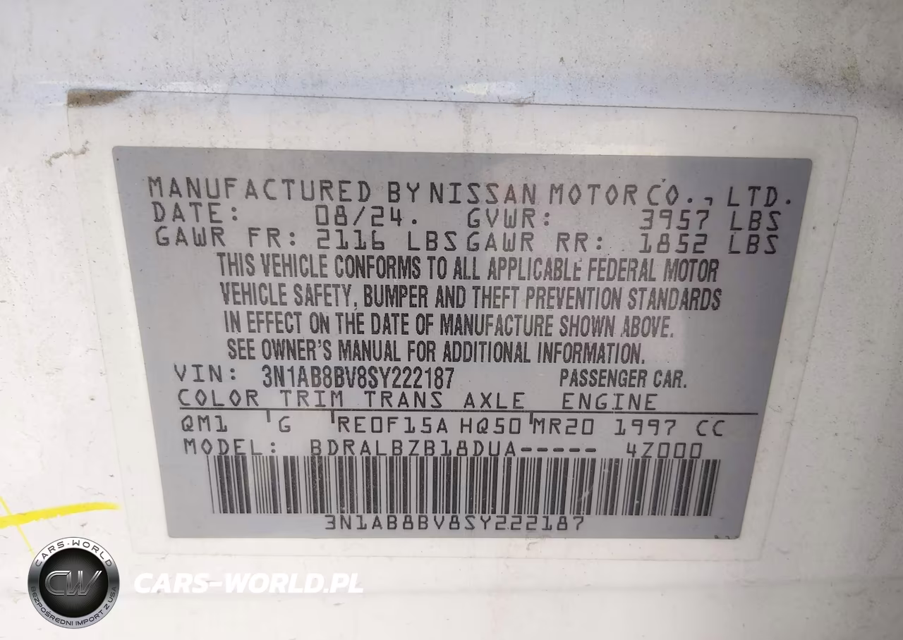 2025 Nissan Sentra S VIN:3N1AB8BV8SY222187 - 9