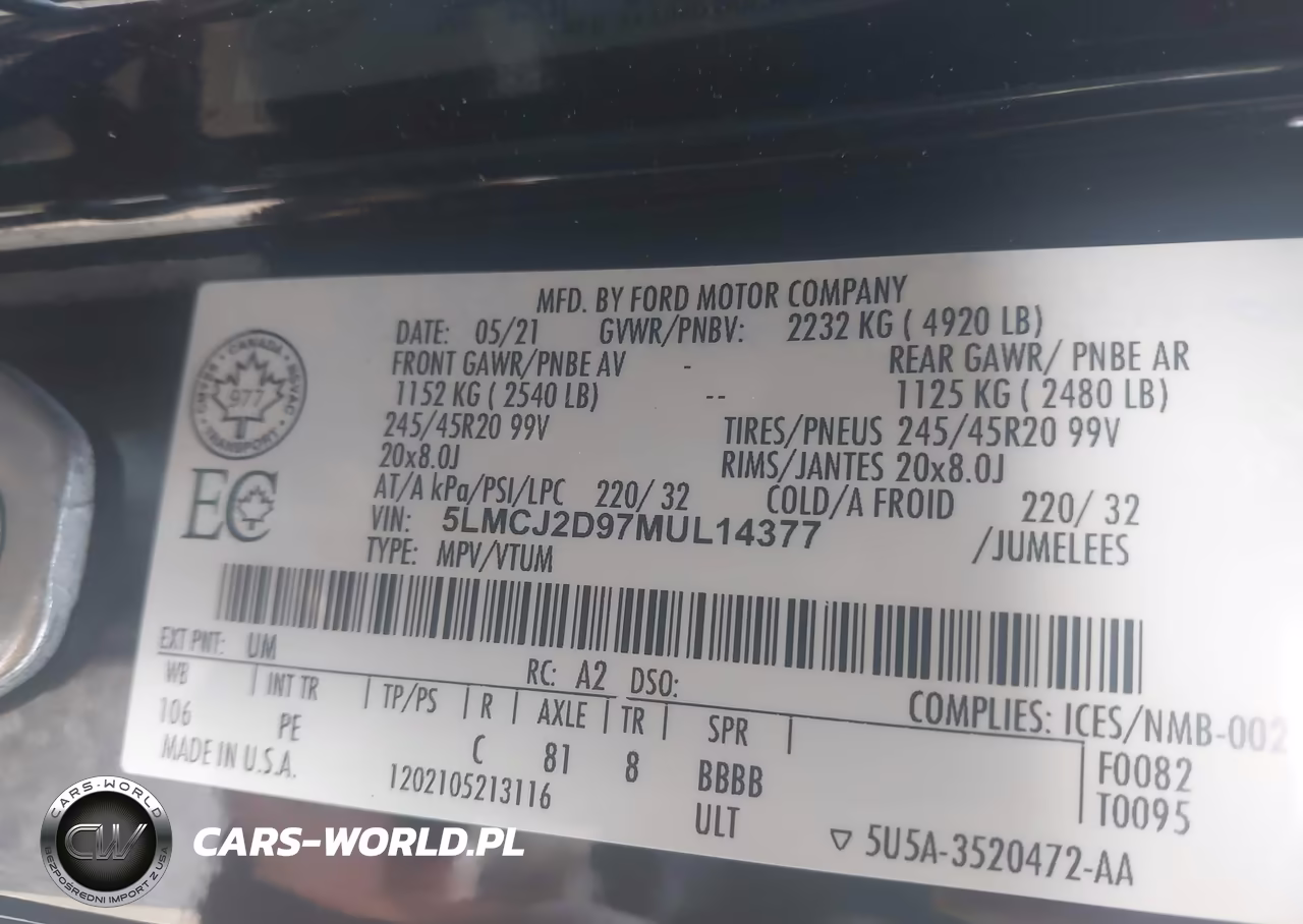 2021 Lincoln Corsair Reserve VIN:5LMCJ2D97MUL14377 - 9