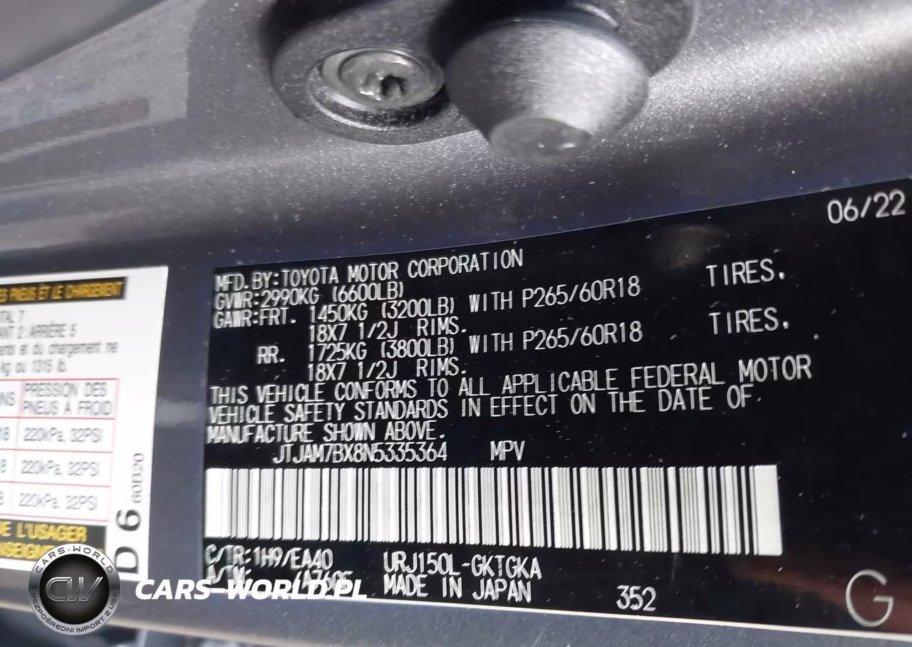 2022 Lexus Gx 460 Premium VIN:JTJAM7BX8N5335364 - 9