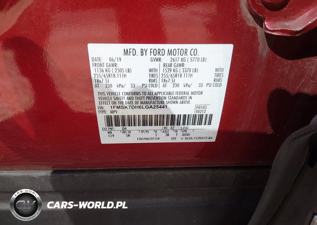 2020 Ford Explorer Xlt VIN:1FMSK7DH6LGA25441 - 9