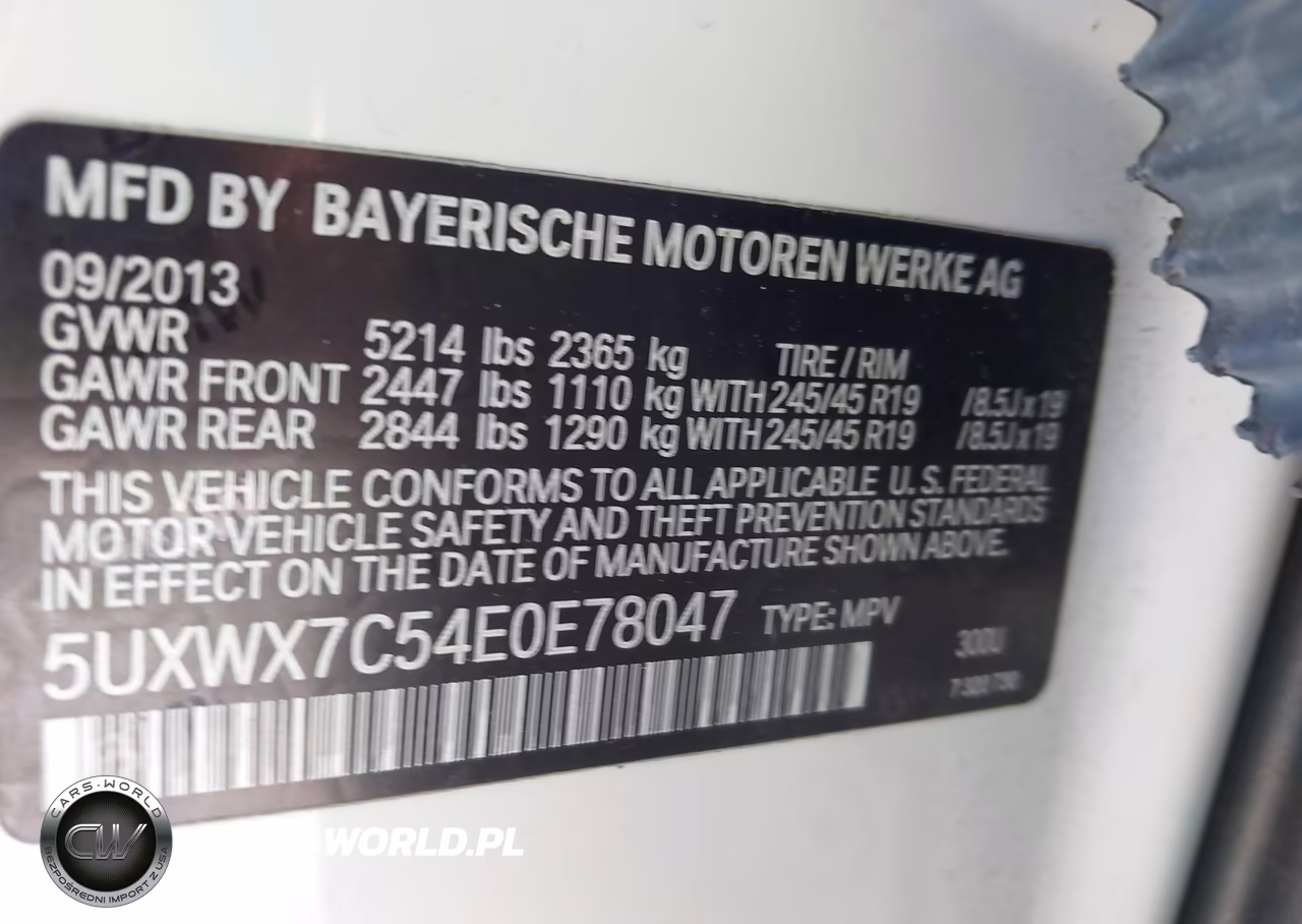2014 BMW X3 xDrive35I VIN:5UXWX7C54E0E78047 - 9
