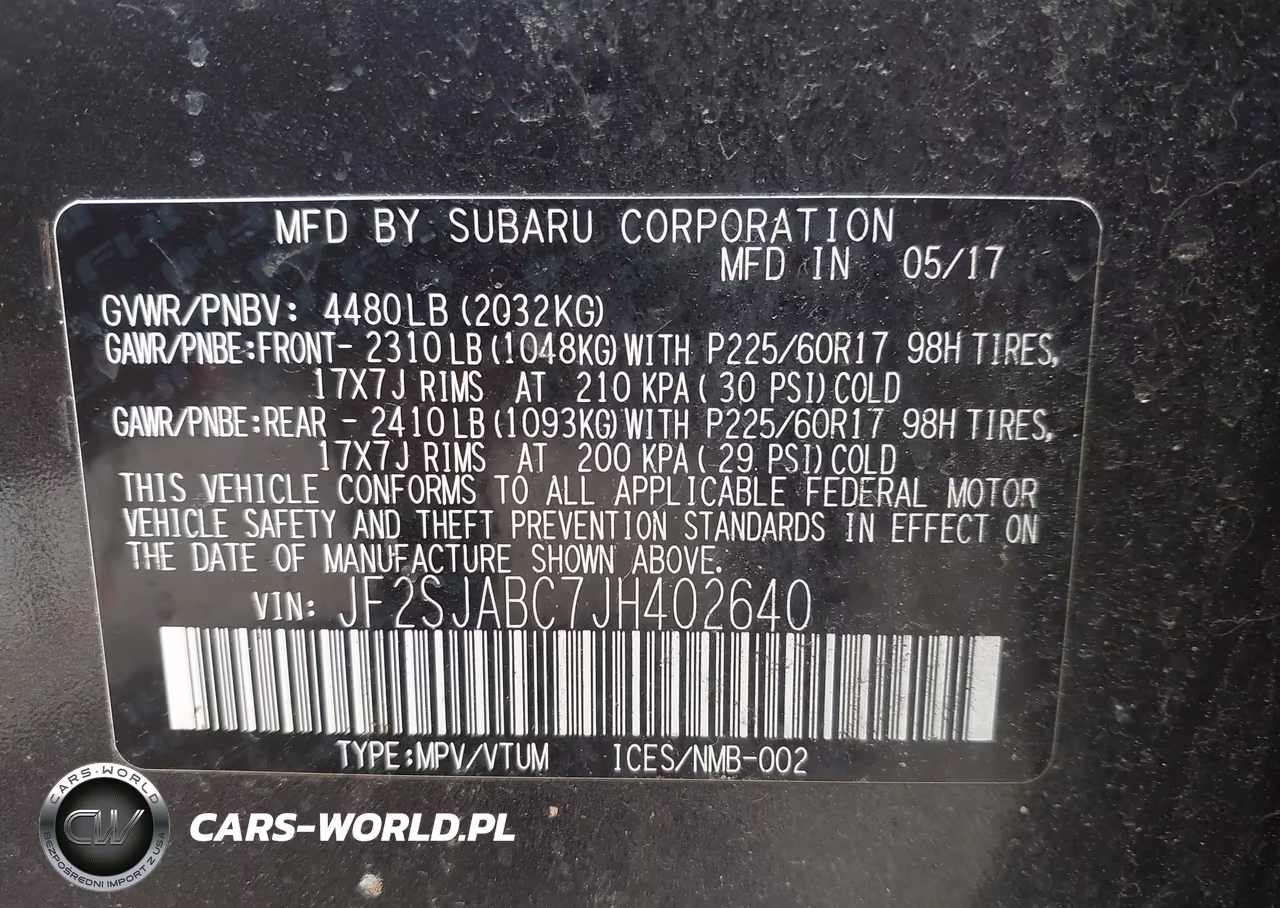 2018 Subaru Forester 2.5I VIN:JF2SJABC7JH402640 - 9