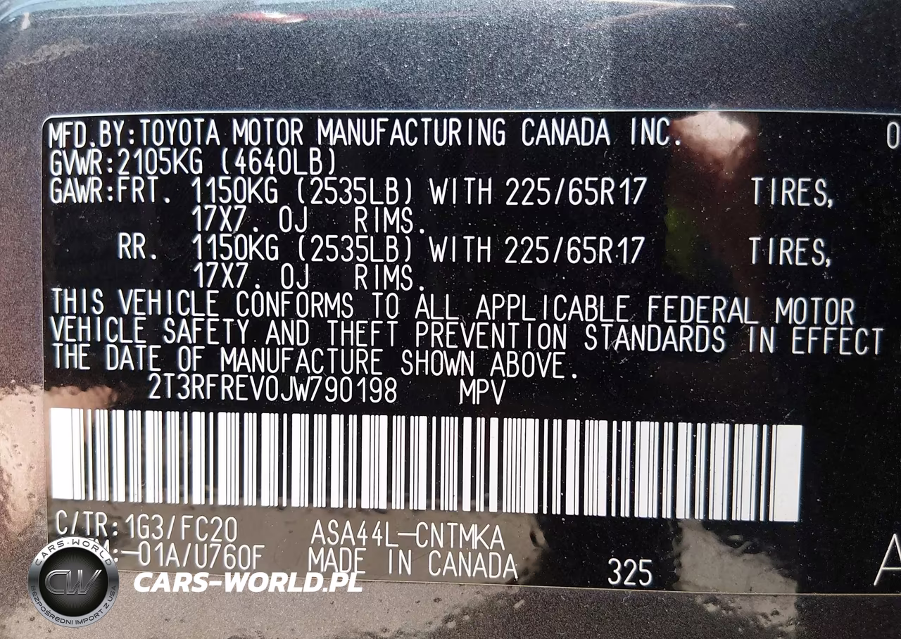 2018 Toyota Rav4 Xle VIN:2T3RFREV0JW790198 - 9
