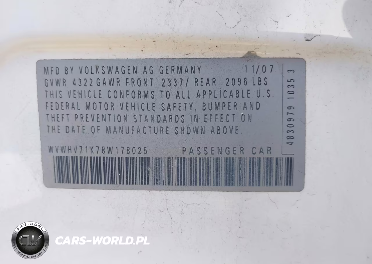 2008 Volkswagen Gti 4-Door VIN:WVWHV71K78W178025 - 9