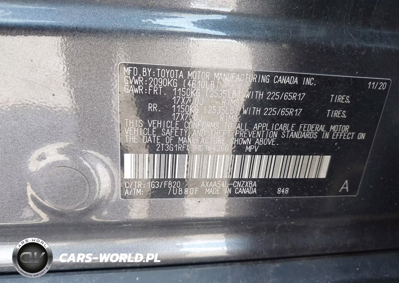 2021 Toyota Rav4 Le VIN:2T3G1RFV3MC164266 - 9
