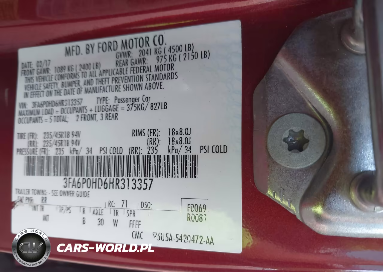 2017 Ford Fusion Se VIN:3FA6P0HD6HR313357 - 9