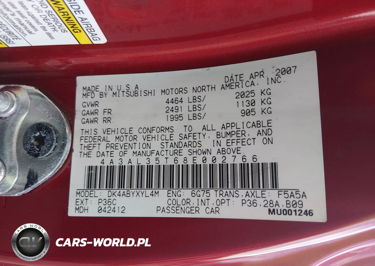 2008 Mitsubishi Eclipse Spyder Gt VIN:4A3AL35T68E002766 - 9