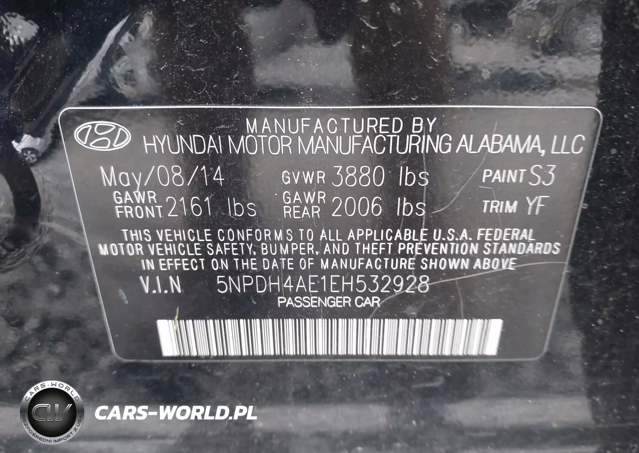 2014 Hyundai Elantra Se VIN:5NPDH4AE1EH532928 - 9
