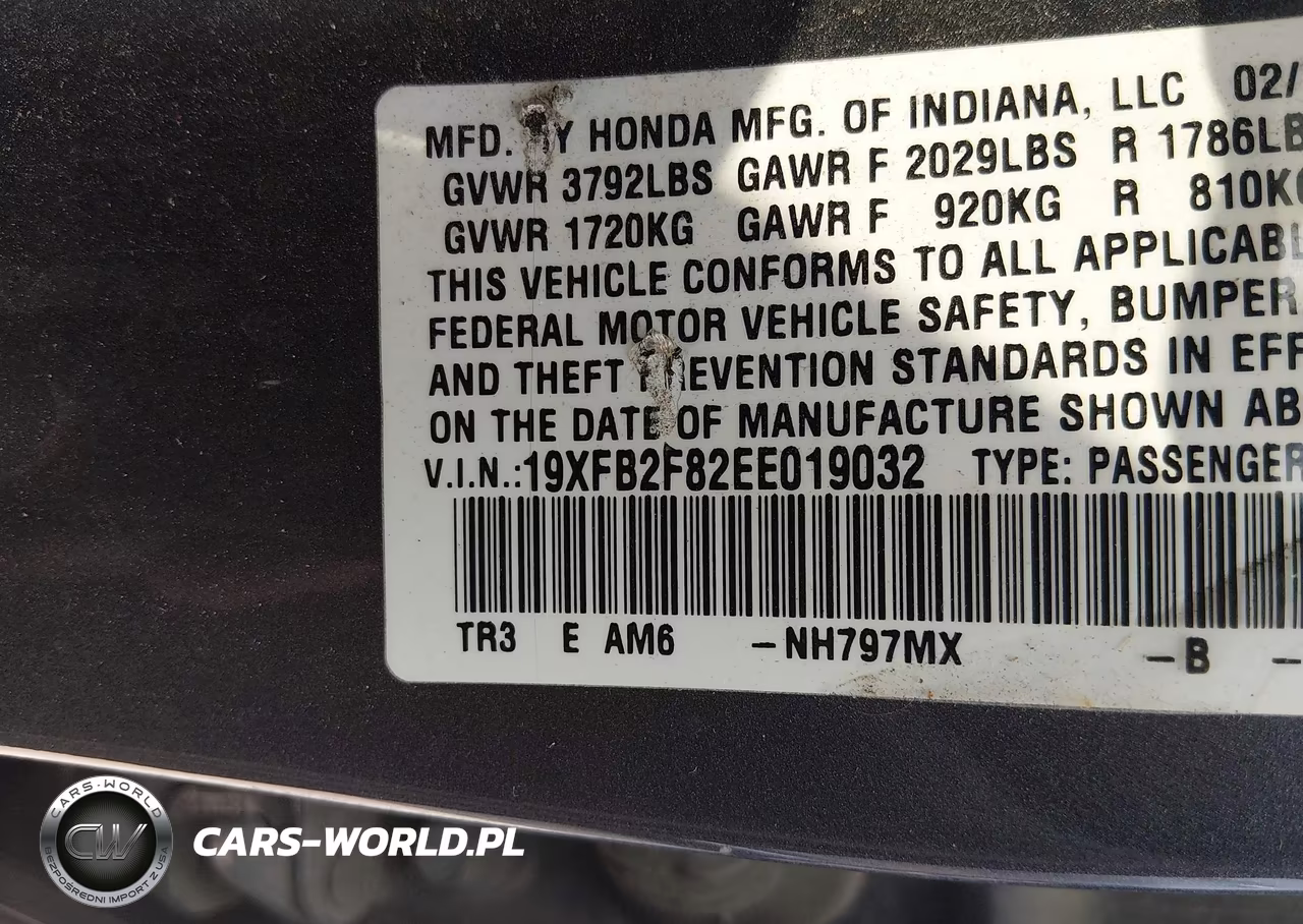 2014 Honda Civic Ex VIN:19XFB2F82EE019032 - 9