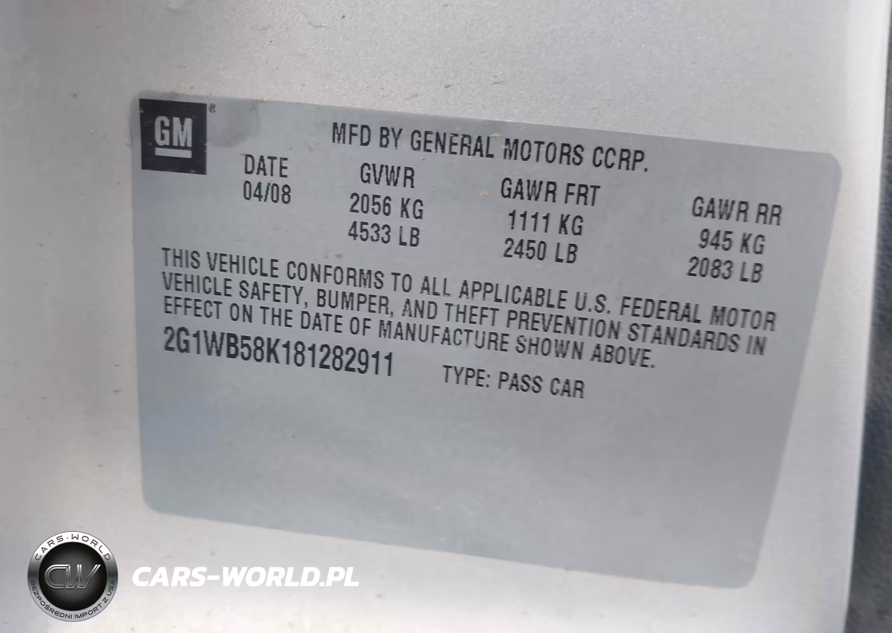 2008 Chevrolet Impala Ls VIN:2G1WB58K181282911 - 9