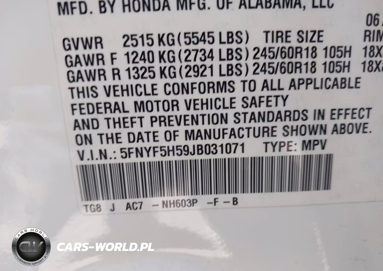 2018 Honda Pilot Ex-L VIN:5FNYF5H59JB031071 - 9