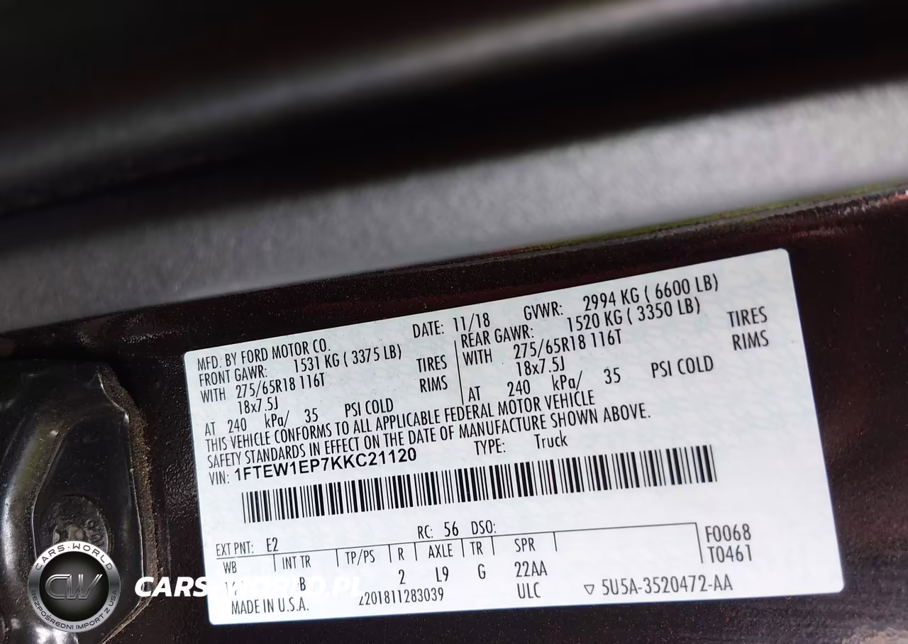 2019 Ford F-150 Xlt VIN:1FTEW1EP7KKC21120 - 9
