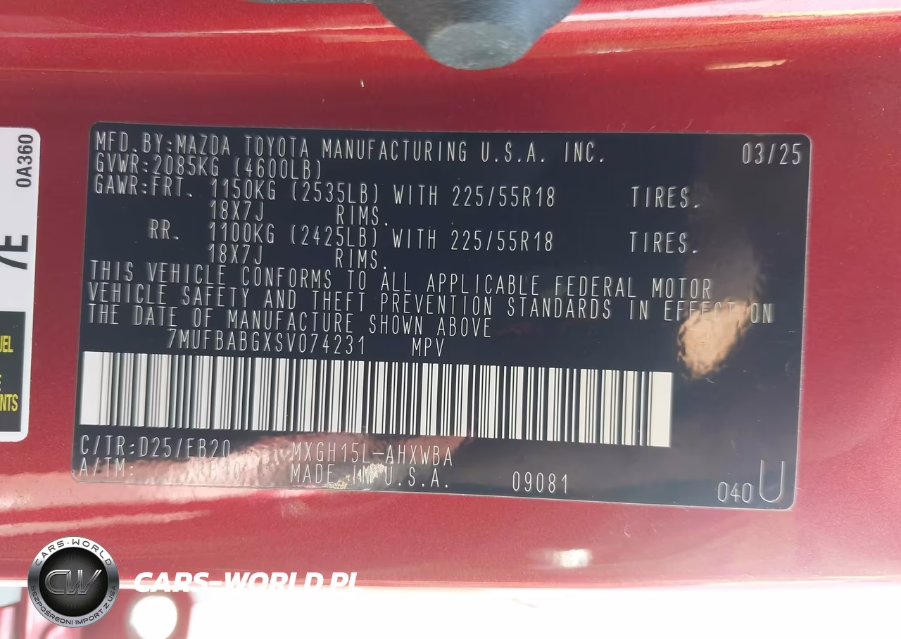 2025 Toyota Corolla Cross Hybrid Xse VIN:7MUFBABGXSV074231 - 9