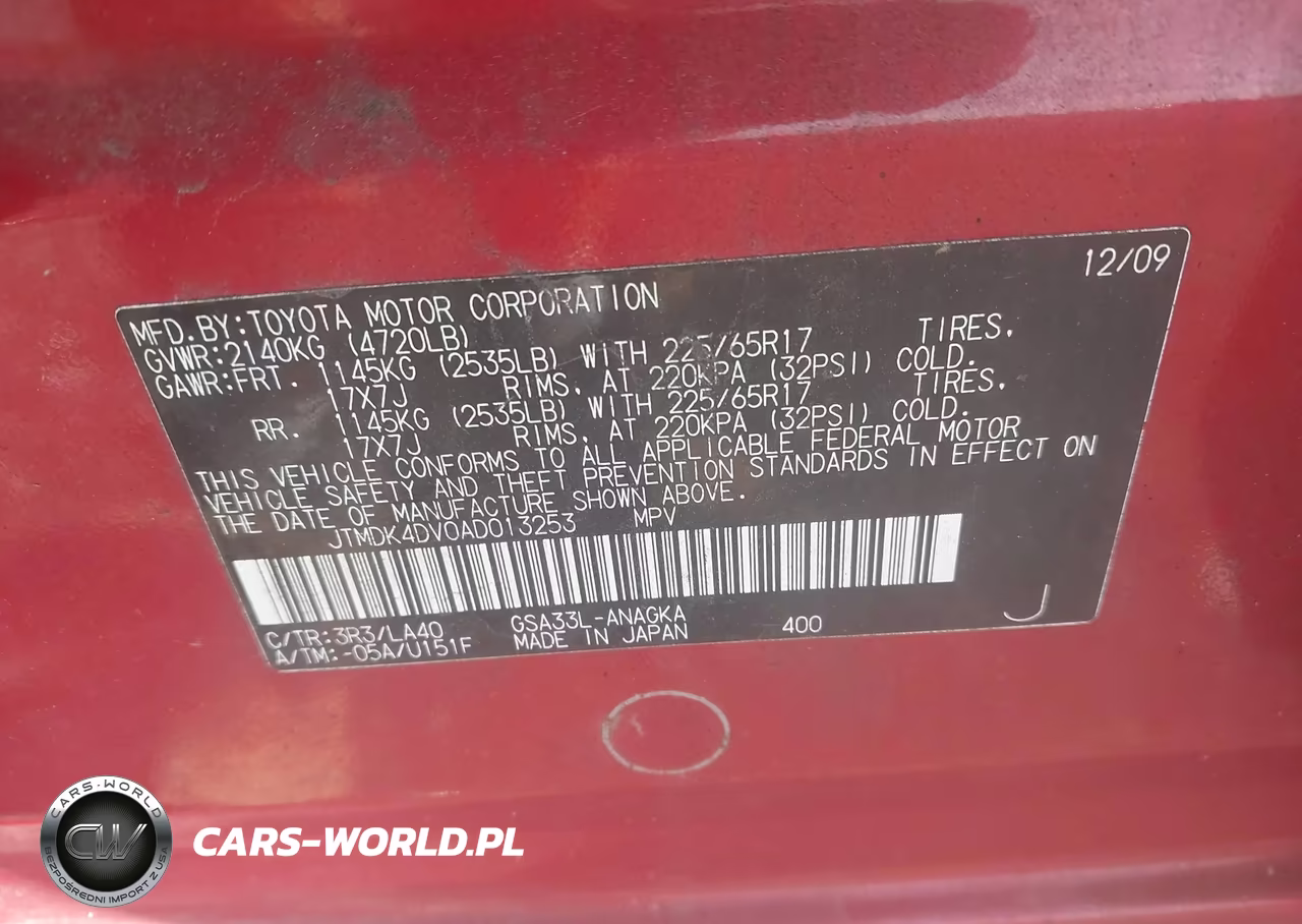 2010 Toyota Rav4 Limited V6 VIN:JTMDK4DV0AD013253 - 9