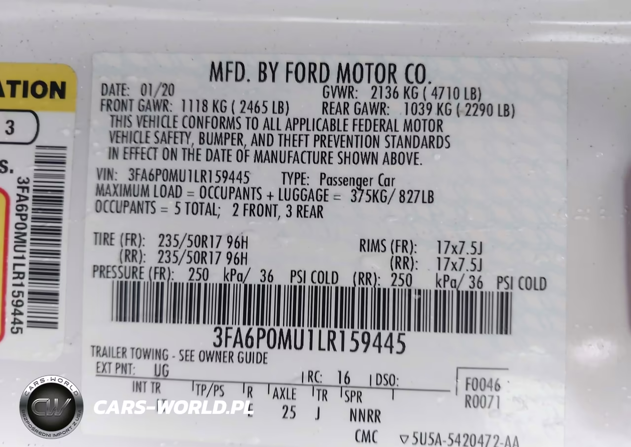 2020 Ford Fusion Hybrid Sel VIN:3FA6P0MU1LR159445 - 9