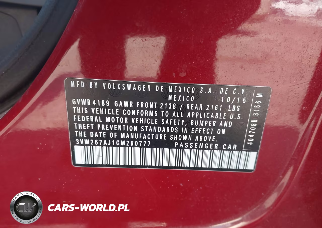 2016 Volkswagen Jetta 1.4T S VIN:3VW267AJ1GM250777 - 9