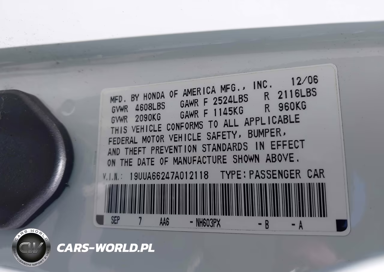 2007 Acura Tl 3.2 VIN:19UUA66247A012118 - 9