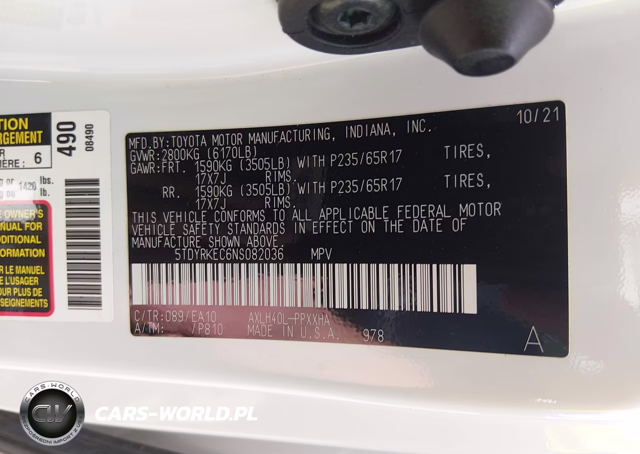2022 Toyota Sienna Xle VIN:5TDYRKEC6NS082036 - 9