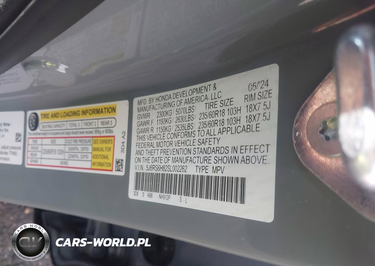 2025 Honda Cr-V Hybrid Sport-L VIN:5J6RS6H82SL002262 - 9