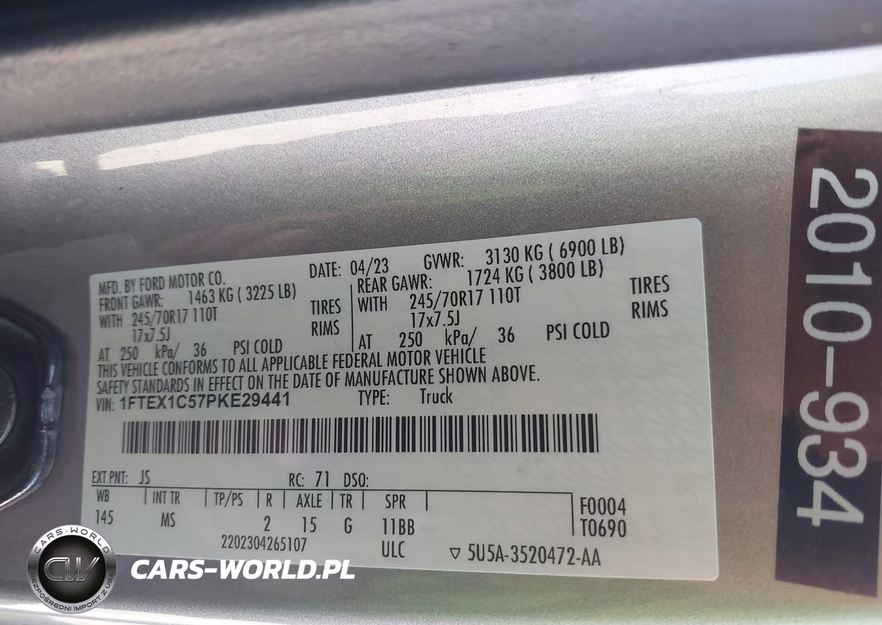 2023 Ford F-150 Xlt VIN:1FTEX1C57PKE29441 - 9