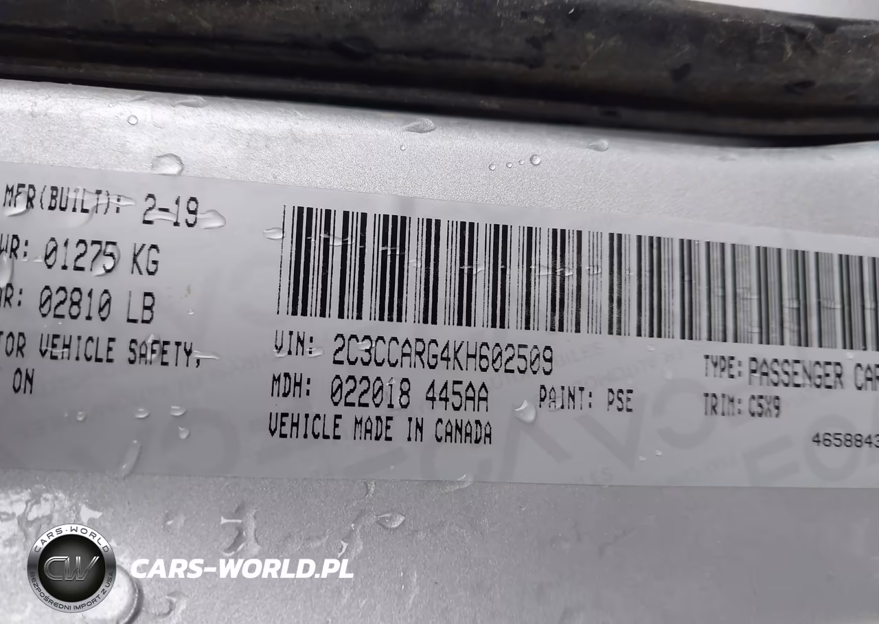 2019 Chrysler 300 Touring VIN:2C3CCARG4KH602509 - 9