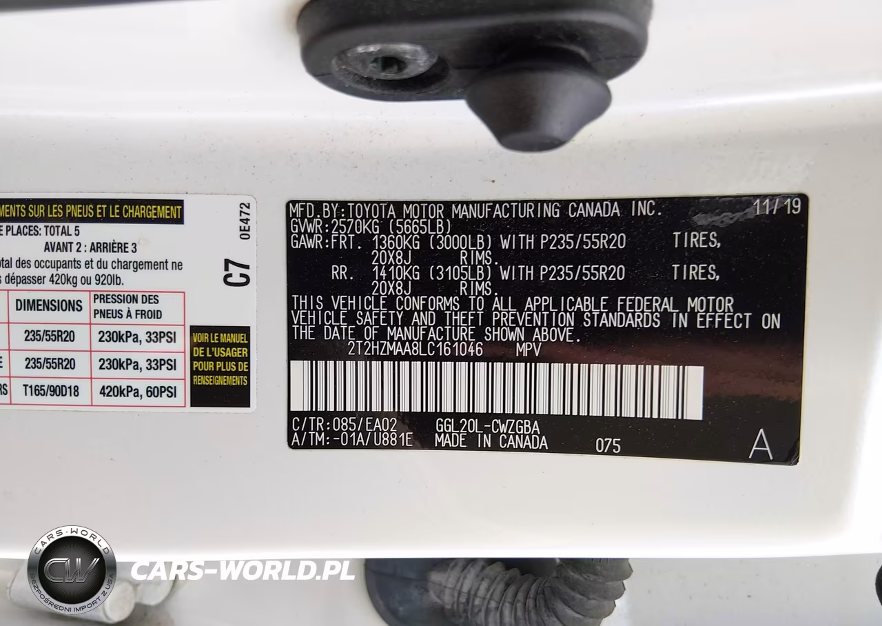 2020 Lexus Rx 350 VIN:2T2HZMAA8LC161046 - 9