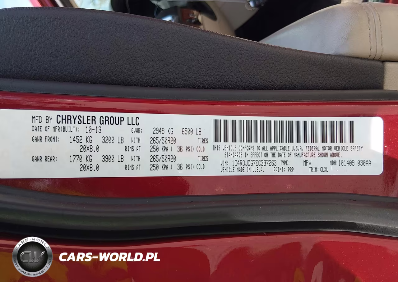 2014 Dodge Durango Limited VIN:1C4RDJDG7EC337263 - 9