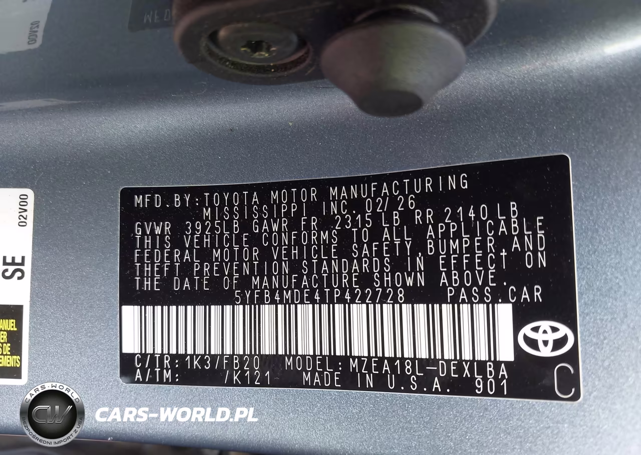 2026 Toyota Corolla Le VIN:5YFB4MDE4TP422728 - 9