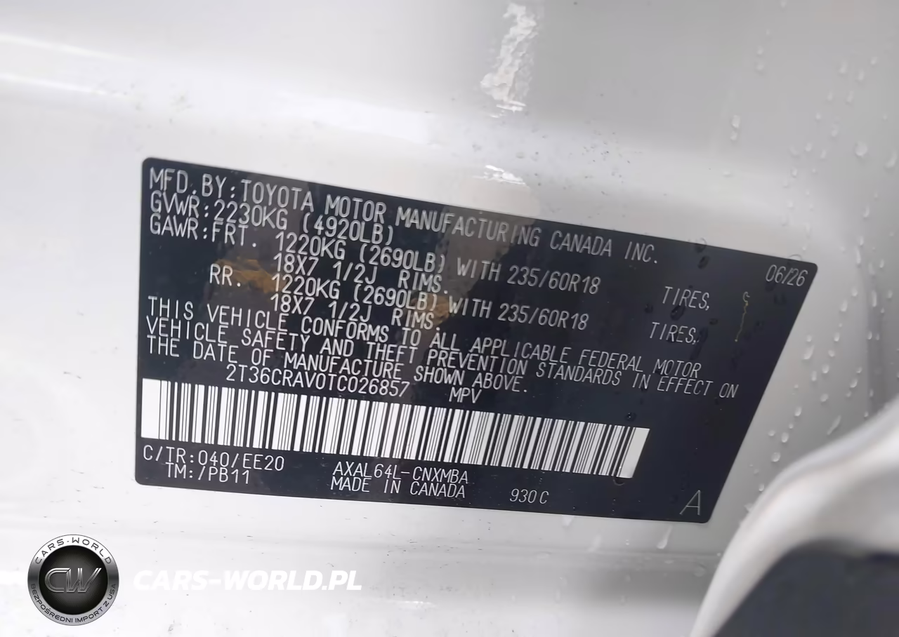 2026 Toyota Rav4 Xle Premium VIN:2T36CRAV0TC026857 - 9