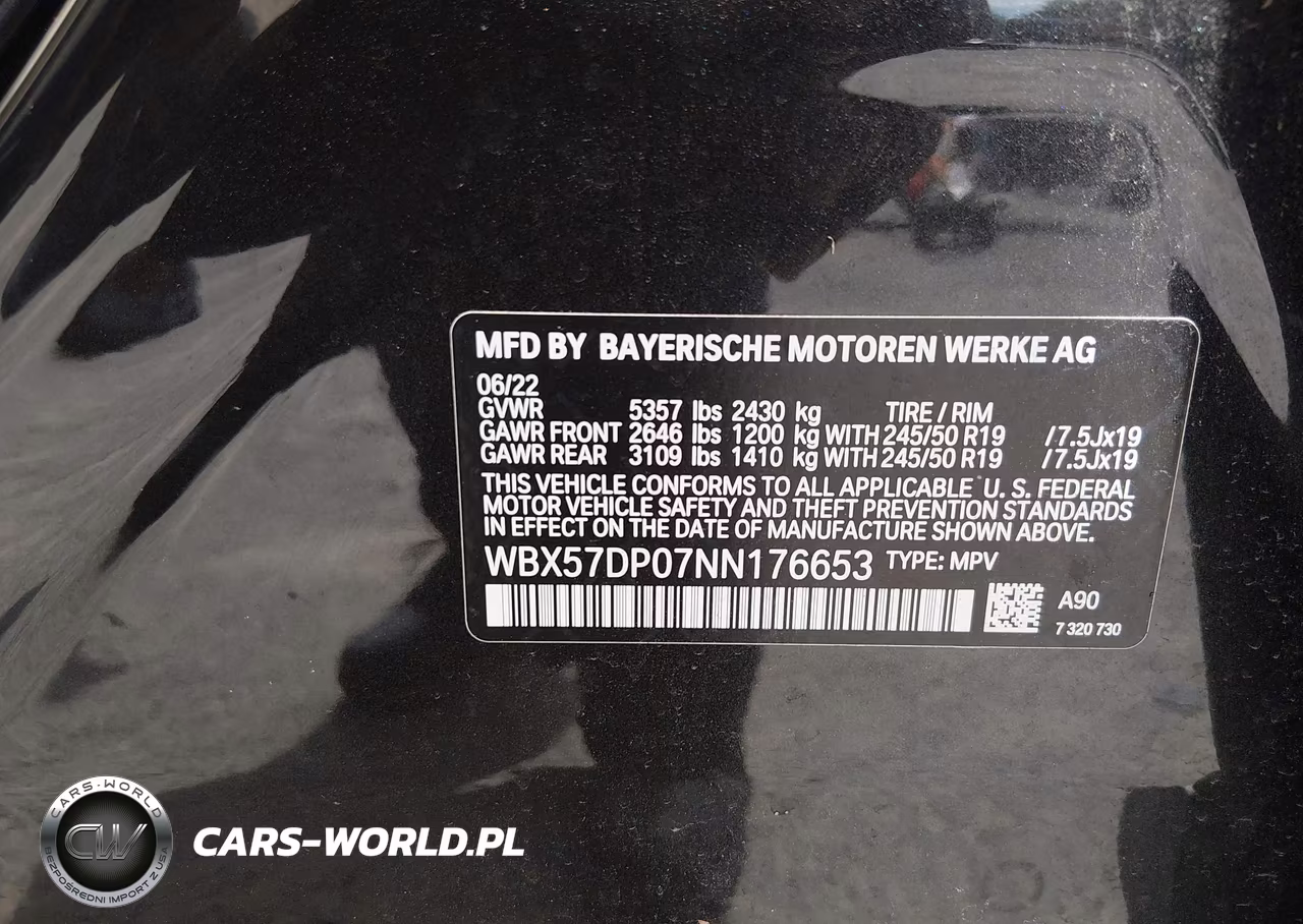 2022 BMW X3 xDrive30I VIN:WBX57DP07NN176653 - 9