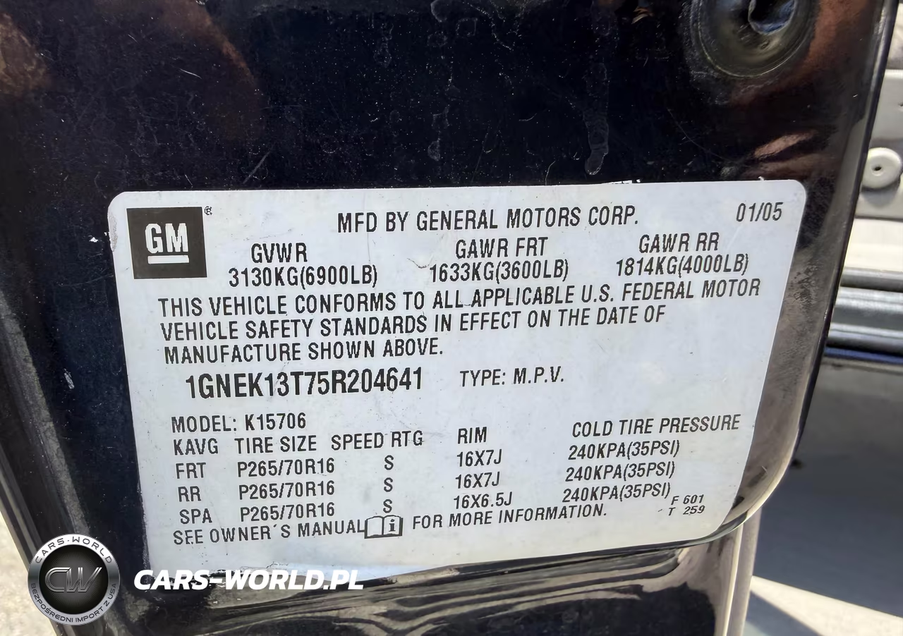 2005 Chevrolet Tahoe Ls VIN:1GNEK13T75R204641 - 8