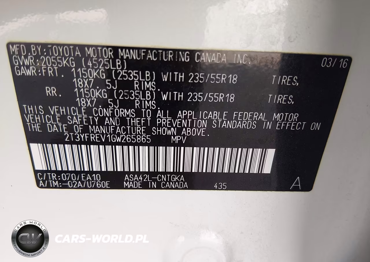 2016 Toyota Rav4 Limited VIN:2T3YFREV1GW265865 - 9