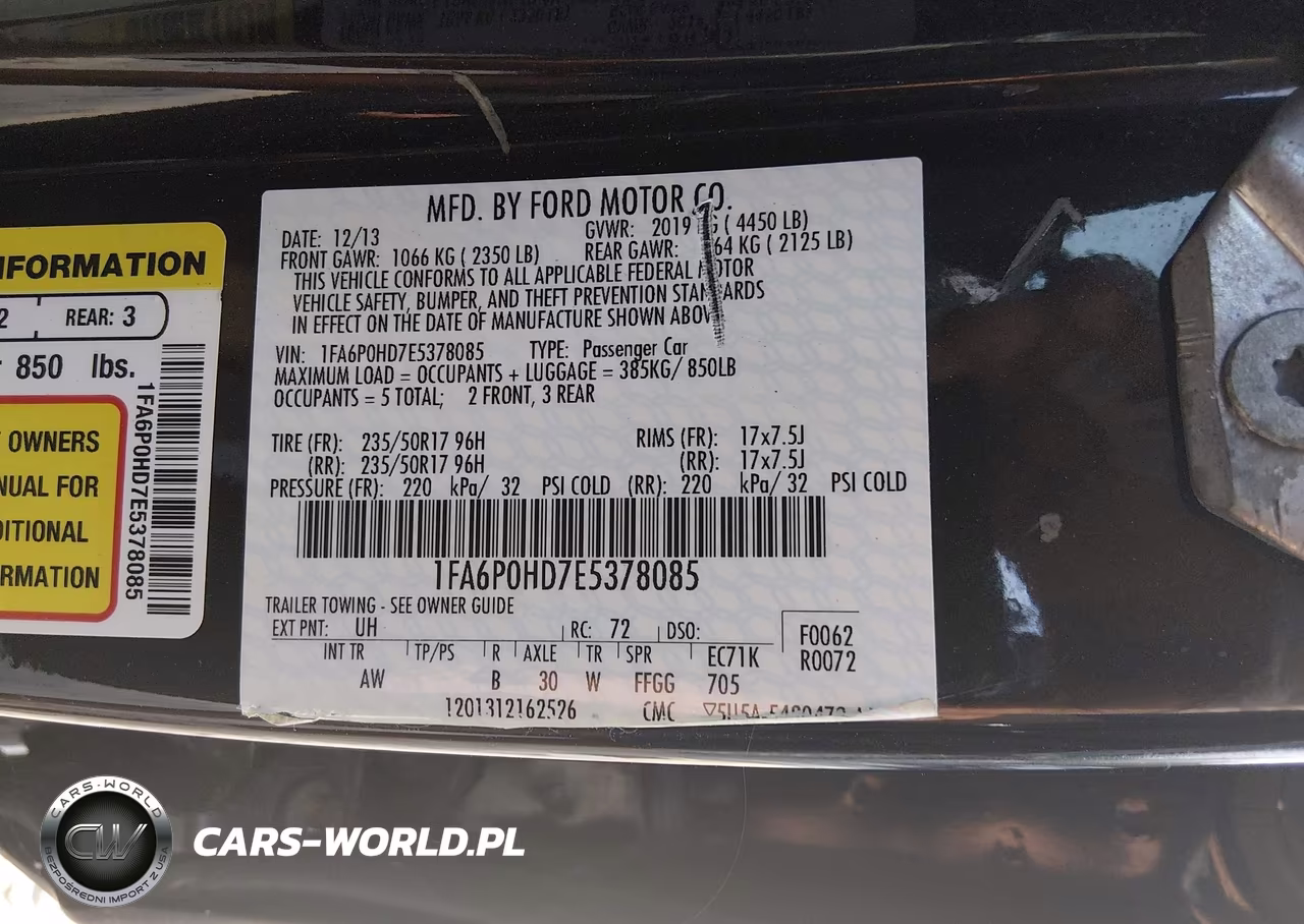 2014 Ford Fusion Se VIN:1FA6P0HD7E5378085 - 9