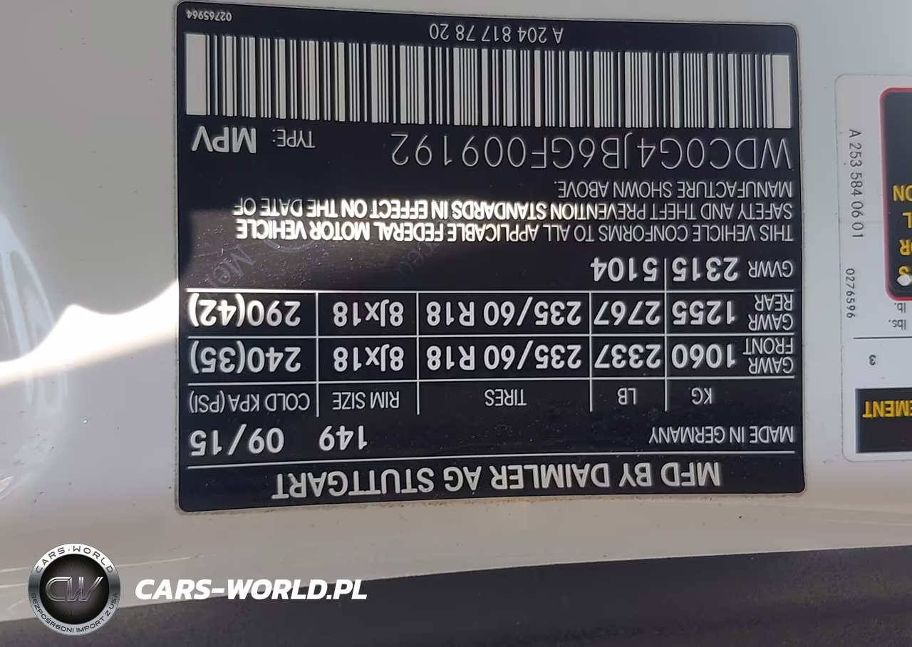 2016 Mercedes-Benz Glc 300 VIN:WDC0G4JB6GF009192 - 9