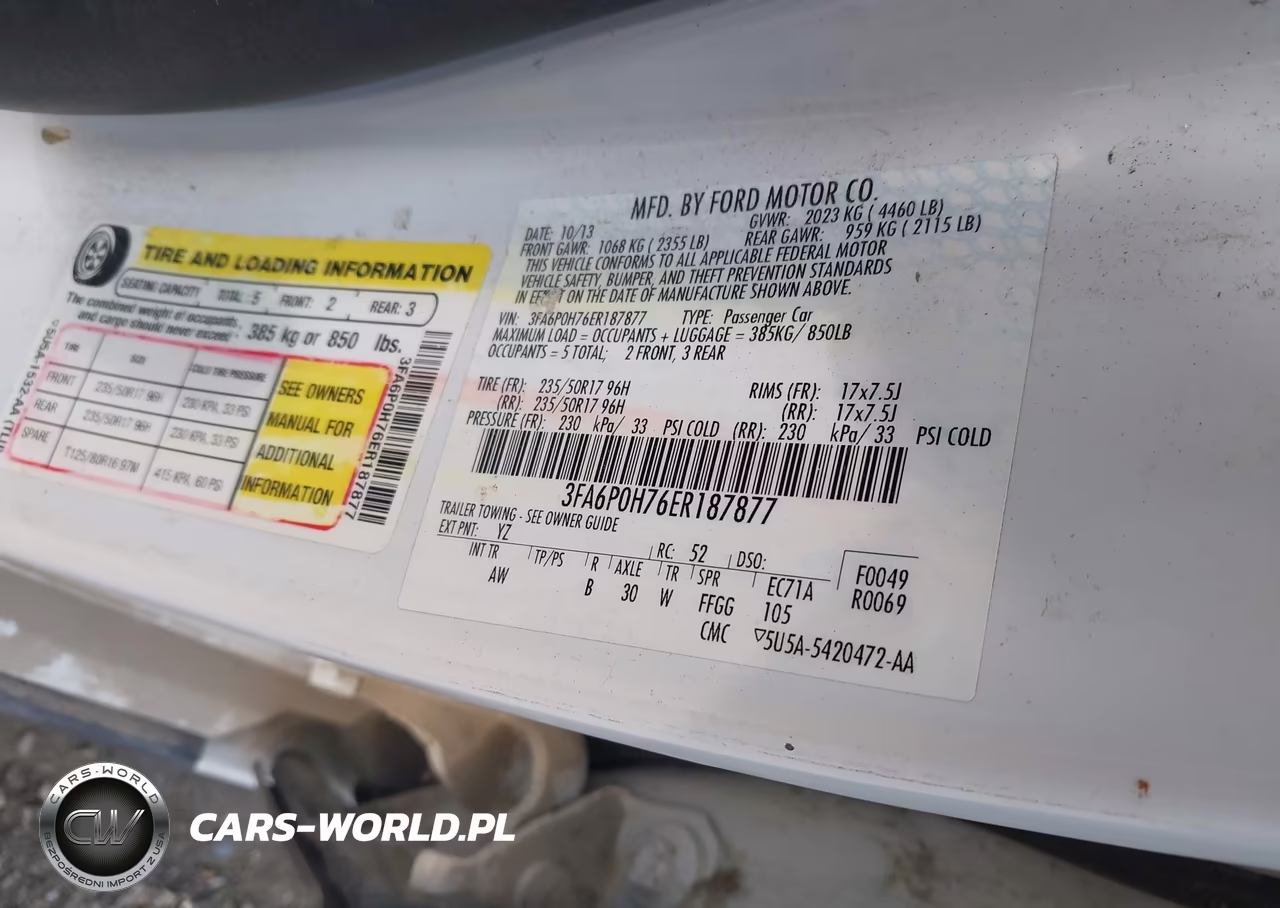 2014 Ford Fusion Se VIN:3FA6P0H76ER187877 - 9