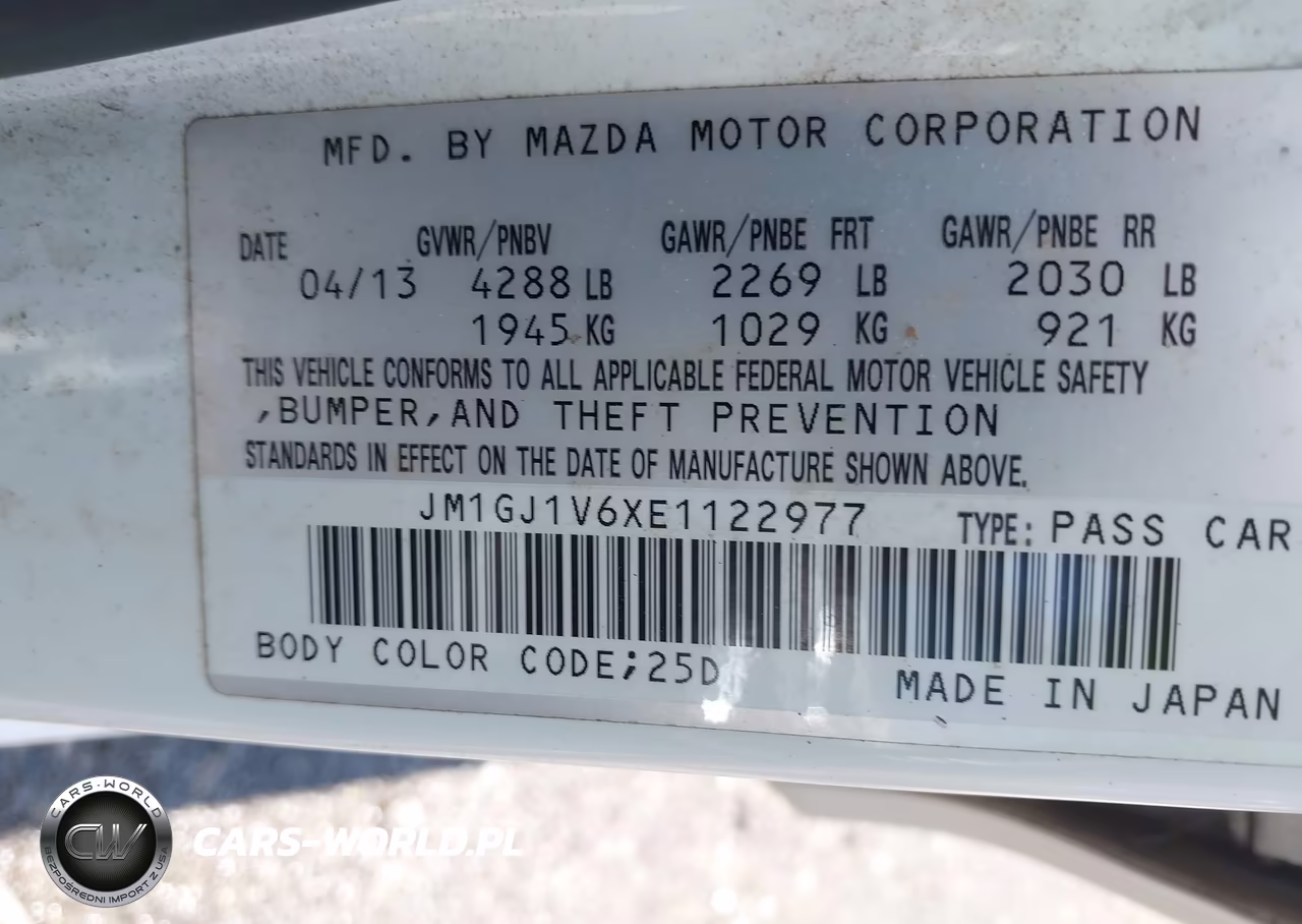 2014 Mazda Mazda6 I Touring VIN:JM1GJ1V6XE1122977 - 9