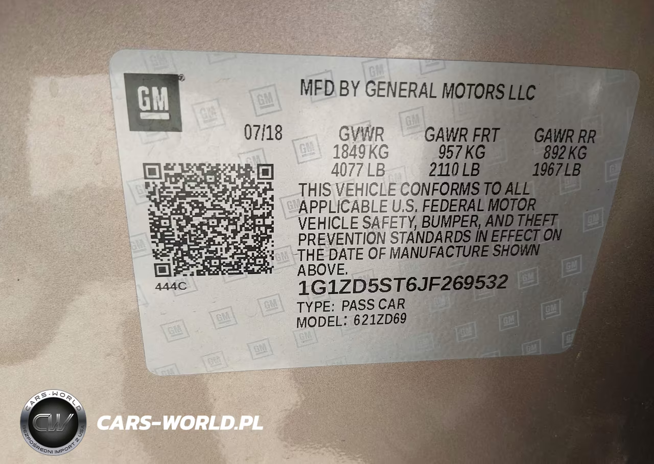 2018 Chevrolet Malibu Lt VIN:1G1ZD5ST6JF269532 - 9