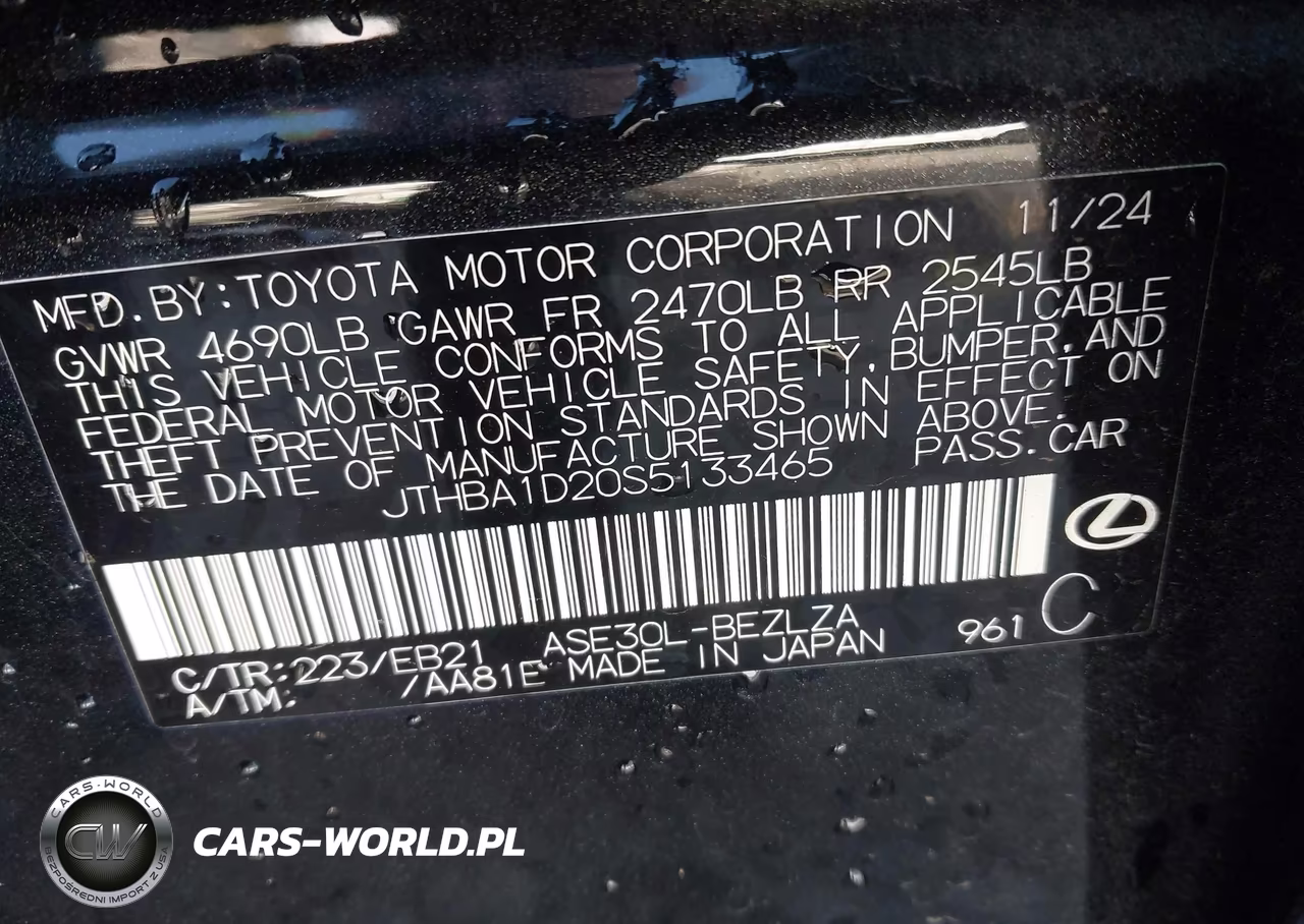 2025 Lexus Is 300 F Sport Design VIN:JTHBA1D20S5133465 - 9