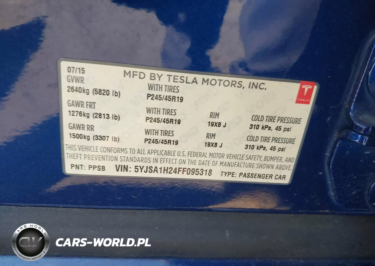 2015 Tesla Model S 70D-85D-P85D VIN:5YJSA1H24FF095318 - 9