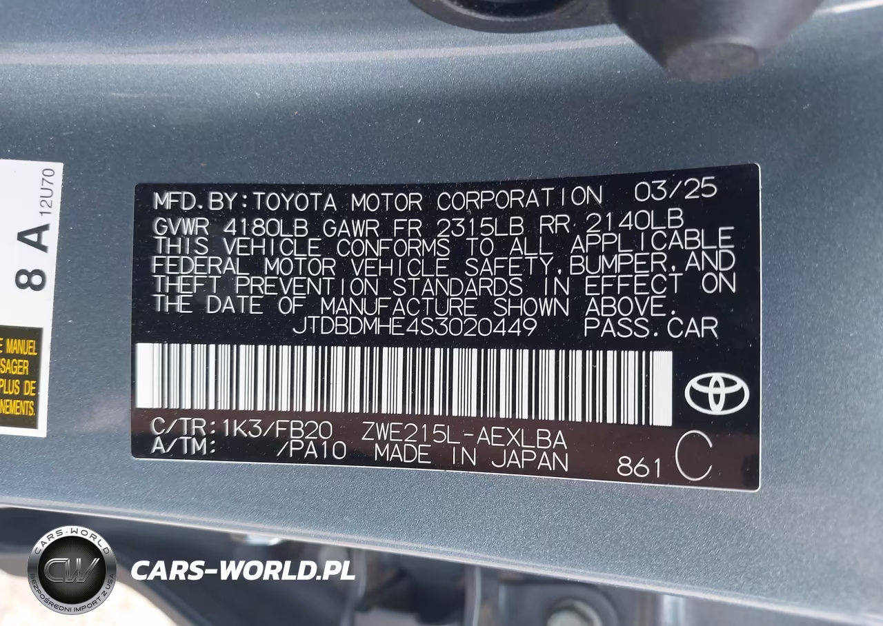 2025 Toyota Corolla Hybrid Le VIN:JTDBDMHE4S3020449 - 9