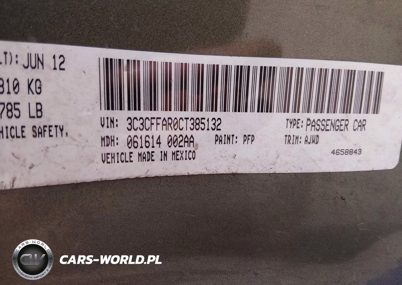 2012 Fiat 500 Pop VIN:3C3CFFAR0CT385132 - 9