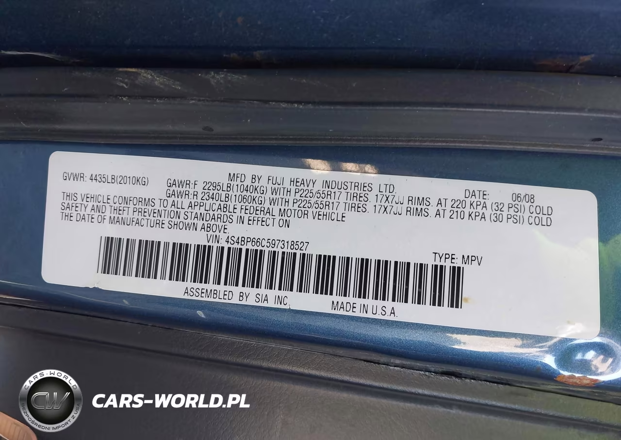 2009 Subaru Outback 2.5I Limited VIN:4S4BP66C597318527 - 9