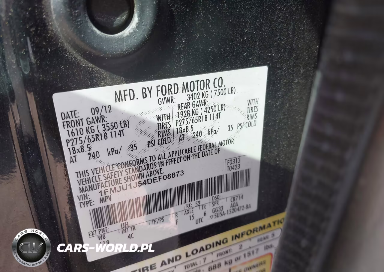 2013 Ford Expedition Xlt VIN:1FMJU1J54DEF08873 - 9