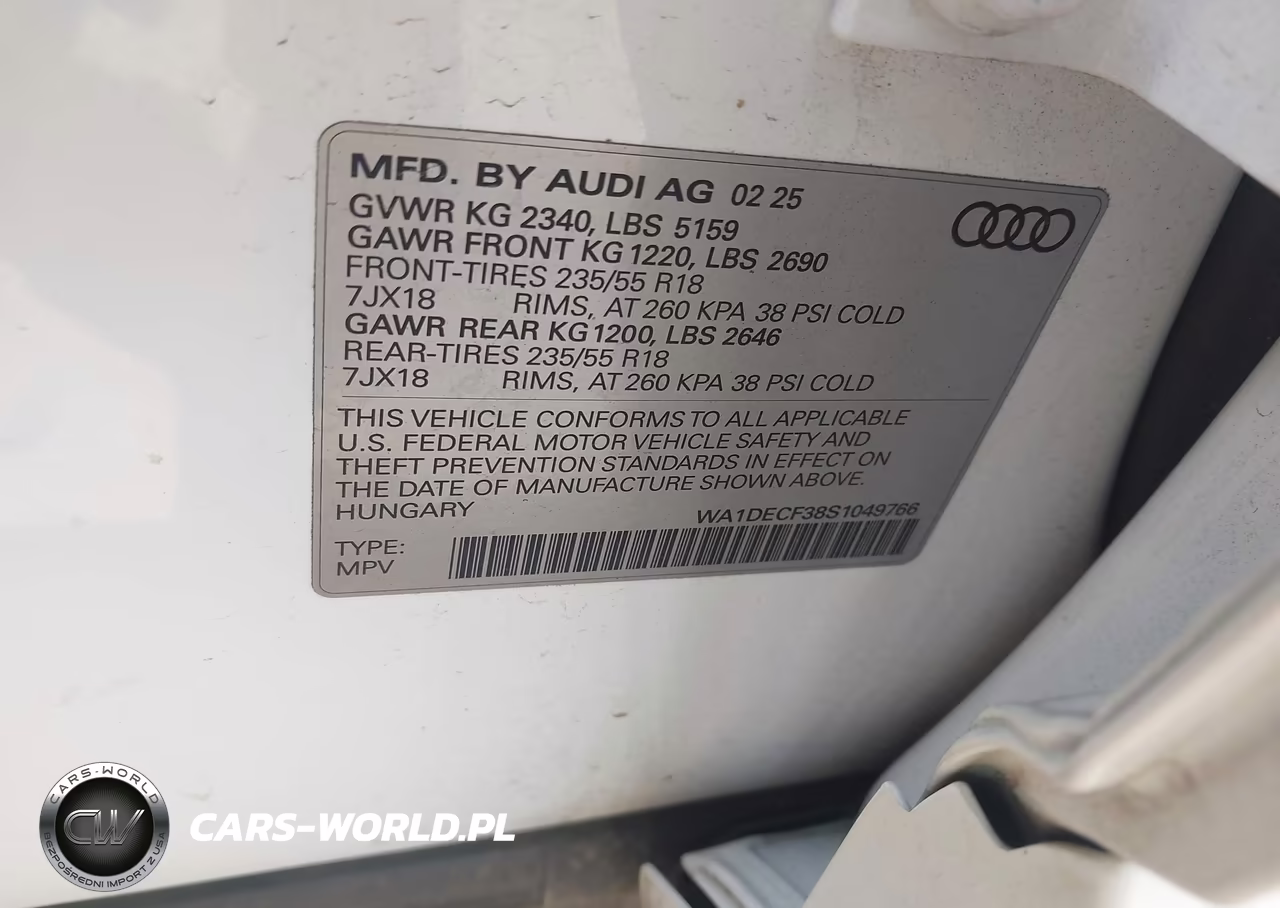 2025 Audi Q3 Premium 45 Tfsi S Line Quattro Tiptronic VIN:WA1DECF38S1049766 - 9