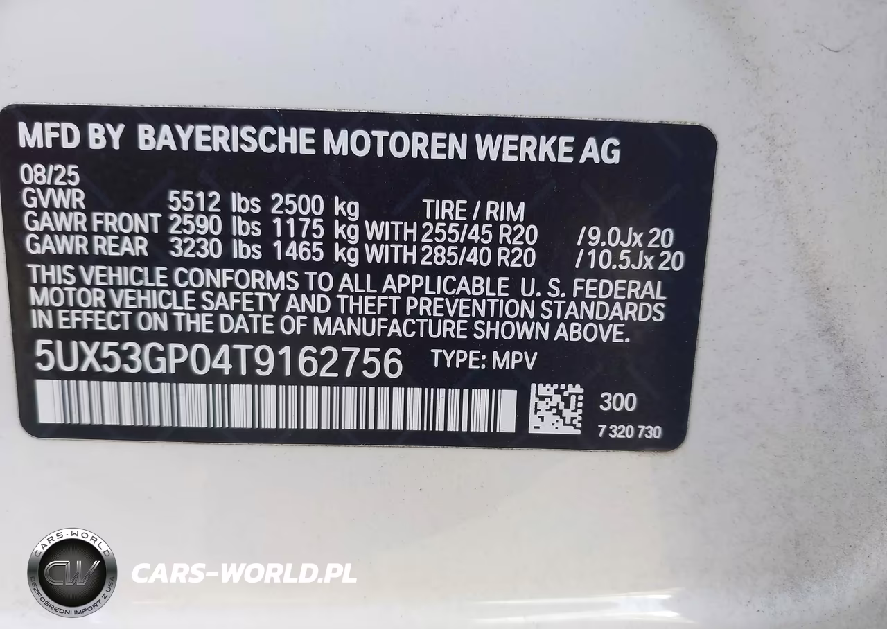 2026 BMW X3 30 xDrive VIN:5UX53GP04T9162756 - 9