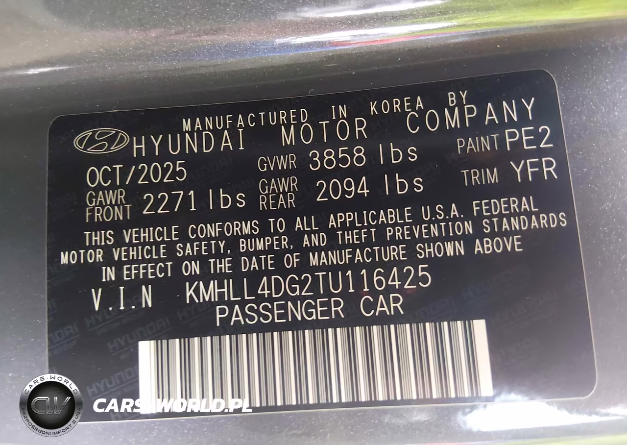 2026 Hyundai Elantra Se VIN:KMHLL4DG2TU116425 - 9