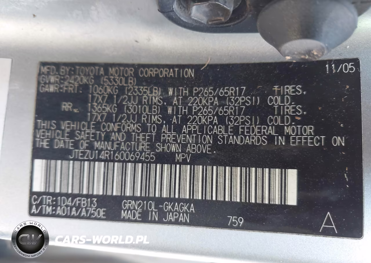 2006 Toyota 4Runner Sr5 Sport V6 VIN:JTEZU14R160069455 - 9